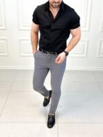 پیراهن کوتاه مشکی کورینا 04025 - Image 3