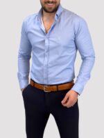 پیراهن 03029 POLO آبی روشن - Image 2