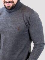 بافت یقه اسکی POLO خاکستری - Image 3