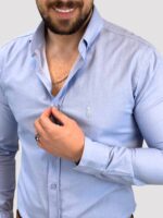 پیراهن 03029 POLO آبی روشن - Image 3
