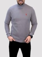 پلیور یقه 5 سانت polo طوسی فیلی - Image 3