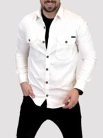 پیراهن مخمل 2003 سفید - Image 3