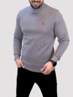 پلیور یقه 5 سانت polo طوسی فیلی - Image 2