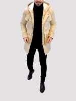 کاپشن بلند ZARA کرم - Image 4