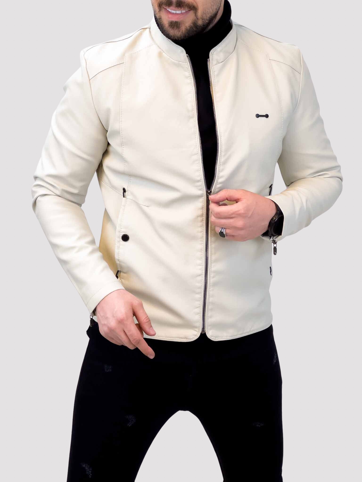 36875A56-B666-4FC7-A11B-42C0FDBE563B کت چرم 2209 سفید - Image 1