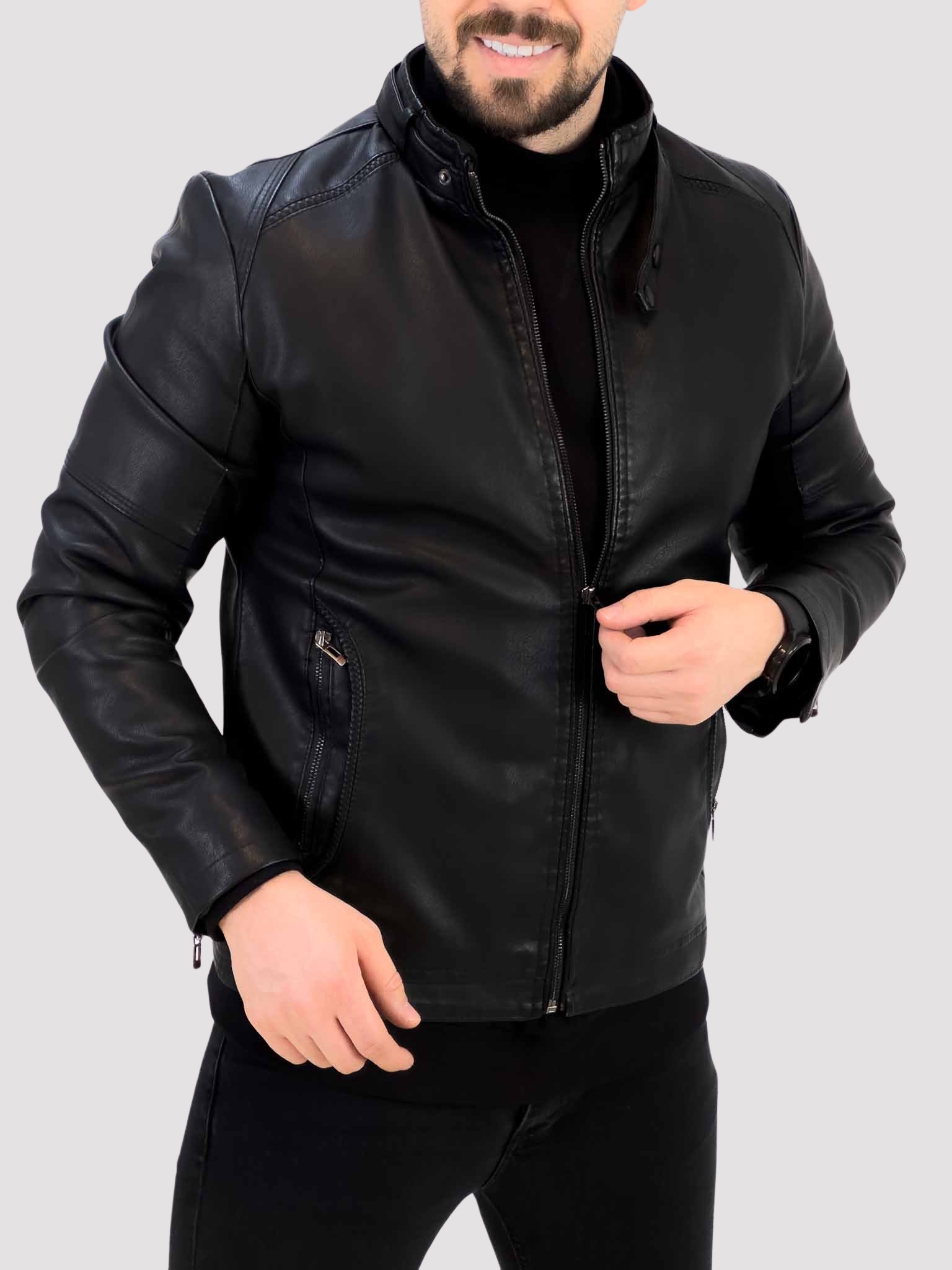 E643C0C4-A7E0-48F3-9358-FB4915A8CF44 کت چرم 6722 مشکی - Image 1