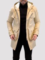 کاپشن بلند ZARA کرم - Image 3