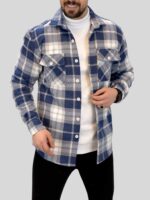 پیراهن پشمی 03127 آبی - Image 2