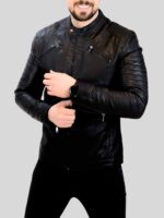 کت چرم 2329 مشکی - Image 6