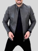 کت چرم 2320 طوسی - Image 4