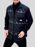 پیراهن پشمی 031213 آبی - Image 2