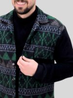 پیراهن پشمی 031213 سبز - Image 3