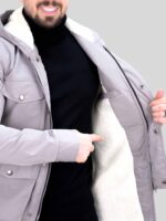 کاپشن بلند ZARA طوسی - Image 4