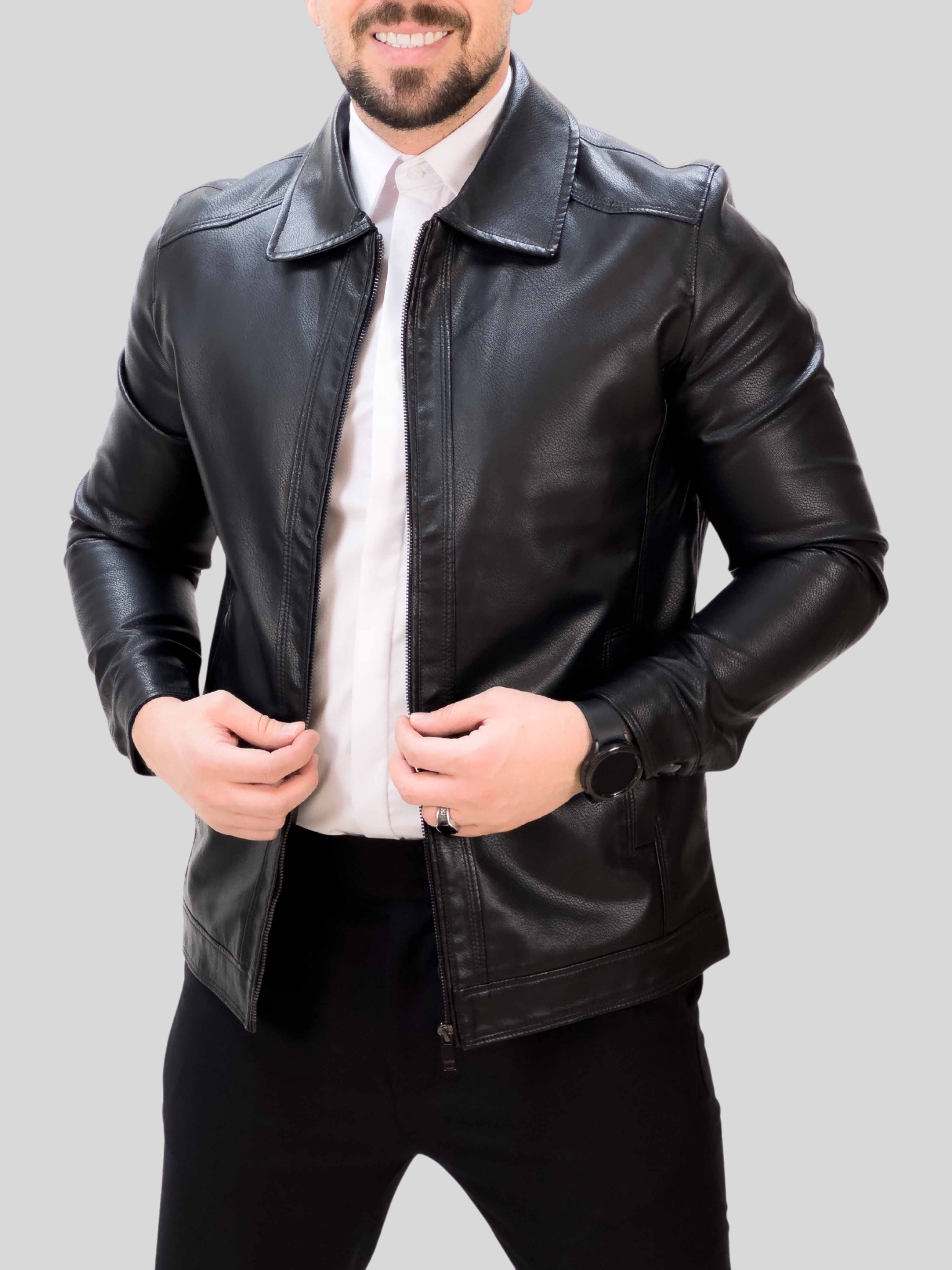 23802FDA-F874-44B8-8EAE-5F65DD44C900 کت چرم 2037 مشکی - Image 1