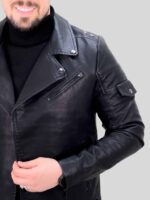 بایکر چرم 602 مشکی - Image 5