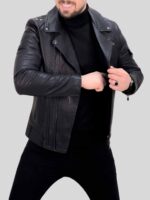 بایکر چرم 602 مشکی - Image 4