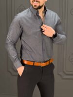 پیراهن 03141 POLO خاکستری - Image 2