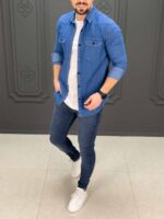 پیراهن جین 030713 ZARA آبی - Image 2
