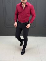 پیراهن بلند 03027 ساتینه جیگری - Image 4