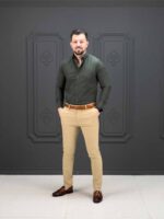 پیراهن 03141 POLO سبز تیره - Image 2