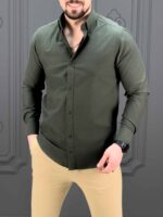 پیراهن 03141 POLO سبز تیره - Image 3