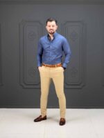 پیراهن 03141 POLO آبی - Image 2