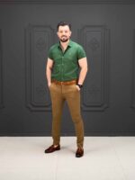 پیراهن کوتاه 040802 BENETTON سبز - Image 2