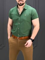 پیراهن کوتاه 040802 BENETTON سبز - Image 3