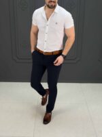 پیراهن کوتاه 040802 BENETTON سفید - Image 2