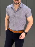 پیراهن کوتاه 040132 آبی - Image 3