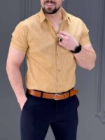 پیراهن کوتاه 040132 شکلاتی