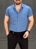 پیراهن کوتاه 040802 آبی - Image 3