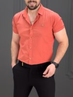 پیراهن کوتاه 040802 گلبهی - Image 2