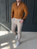 پیراهن 031501 EA شکلاتی - Image 3