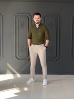 پیراهن 031501 EA زیتونی - Image 4
