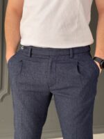 شلوار 396 ZARA آبی تیره - Image 4