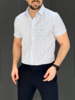 پیراهن 040136 ZARA سفید آبی - Image 2