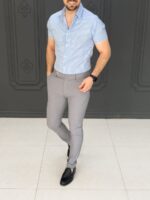 پیراهن 040136 ZARA آبی روشن - Image 3