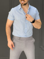 پیراهن 040136 ZARA آبی روشن - Image 2
