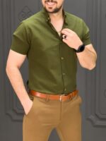 پیراهن 270121 AKOMOD زیتونی - Image 3