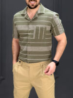 پیراهن 041307 PULL&BEAR سبز - Image 2