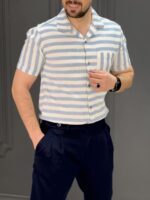 پیراهن 041105 BERSHKA آبی - Image 2