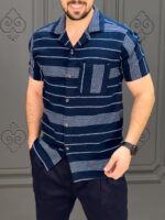 پیراهن 041307 PULL&BEAR سورمه‌ای - Image 4
