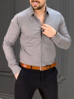 پیراهن 031403 FERAGAMO خاکستری