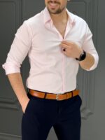 پیراهن 031403 FERAGAMO گلبهی - Image 4
