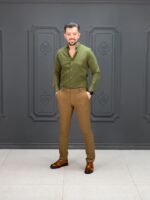 پیراهن 270201 AKOMOD زیتونی - Image 4