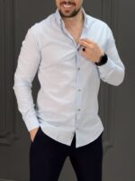 پیراهن 270201 AKOMOD آبی روشن - Image 3