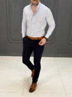 پیراهن 270201 AKOMOD آبی روشن - Image 2
