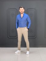پیراهن 031419 AKOMOD آبی نیلی - Image 4
