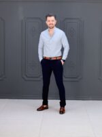 پیراهن 031419 AKOMOD آبی روشن - Image 3